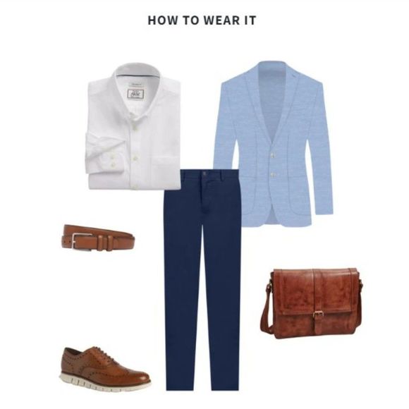 COPY - 48R JOS A BANK 1905 Collection Chambray Sportcoat Blazer Linen Cotton Bl… - Picture 2 of 7